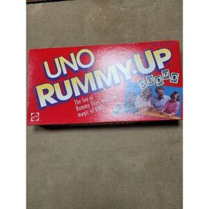 Vintage 1993 Mattel UNO Rummy-Up Board Game Complete with Tiles and Racks 09002